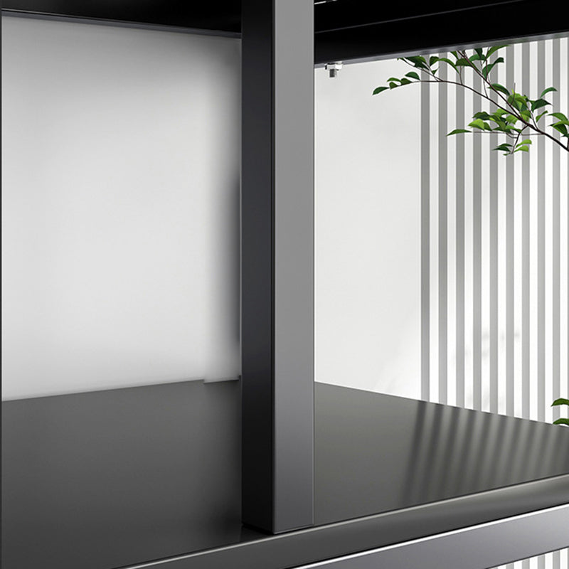 Industrial Metal Etagere Bookcase Open Back Bookshelf for Home Office