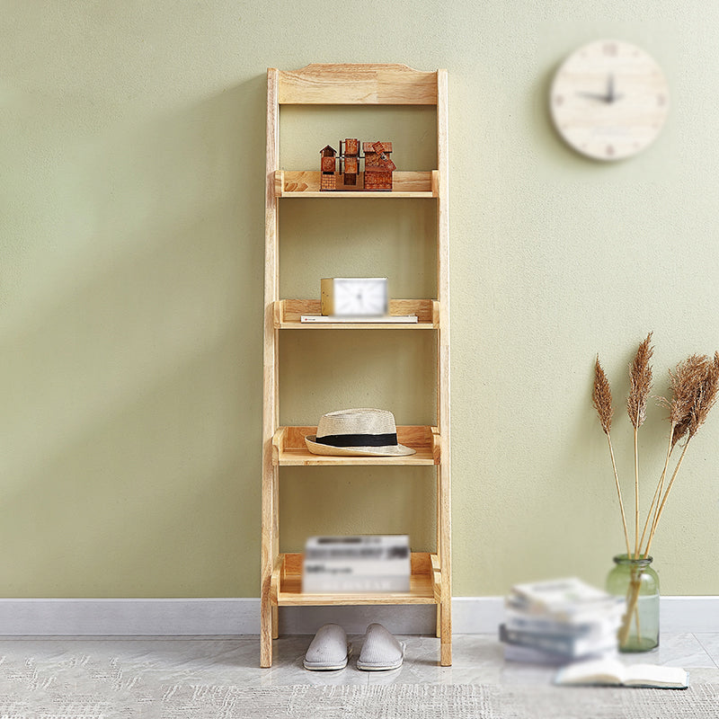Contemporary Vertical Bookcase Wooden Open Back Bookshelf for Home