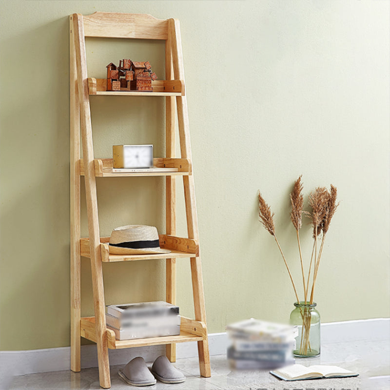 Contemporary Vertical Bookcase Wooden Open Back Bookshelf for Home