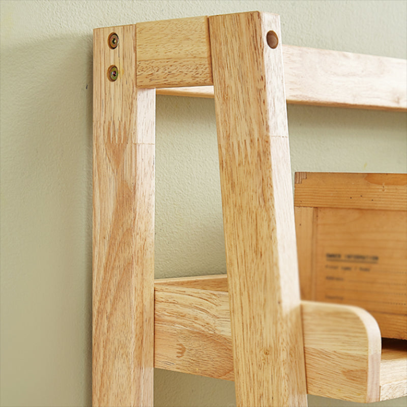 Contemporary Vertical Bookcase Wooden Open Back Bookshelf for Home