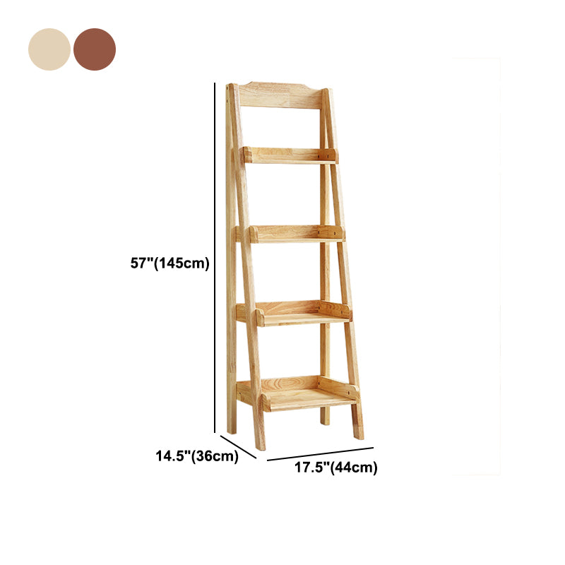 Contemporary Vertical Bookcase Wooden Open Back Bookshelf for Home