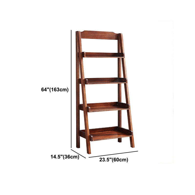 Contemporary Vertical Bookcase Wooden Open Back Bookshelf for Home