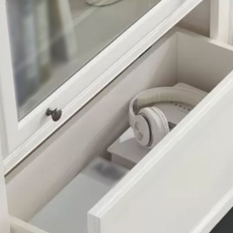 Contemporary Barrister Bookcase Closed Back Bookshelf with Drawer