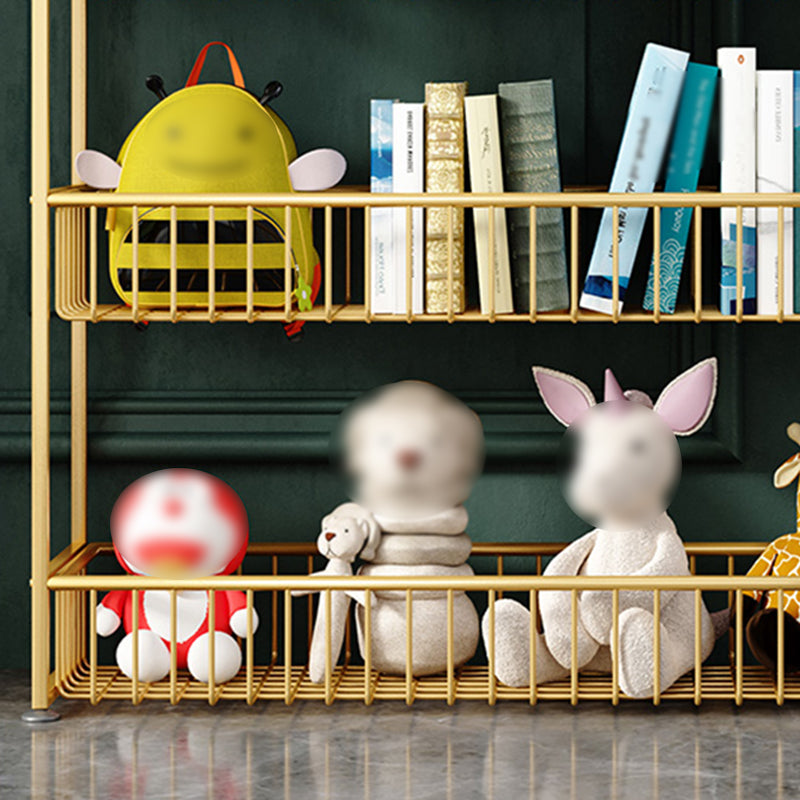 Modern Style Metal Bookshelf Ladder Open Shelf Bookcase for Study Room