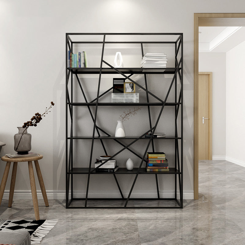 Open Metal Etagere Bookcase Contemporary Rectangular Shelf Bookcase