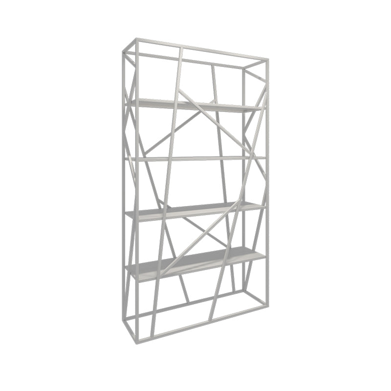 Open Metal Etagere Bookcase Contemporary Rectangular Shelf Bookcase