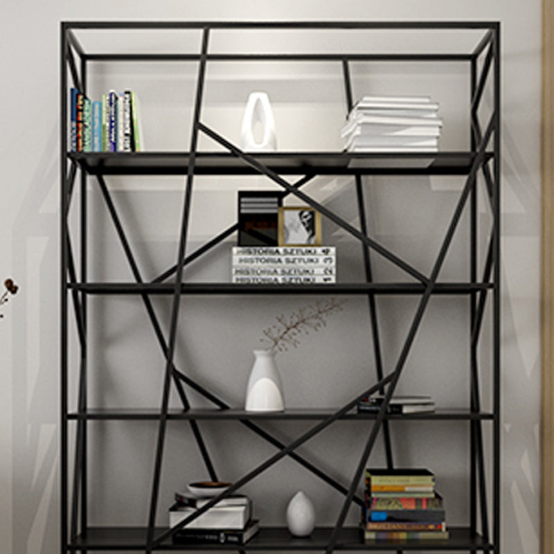 Open Metal Etagere Bookcase Contemporary Rectangular Shelf Bookcase