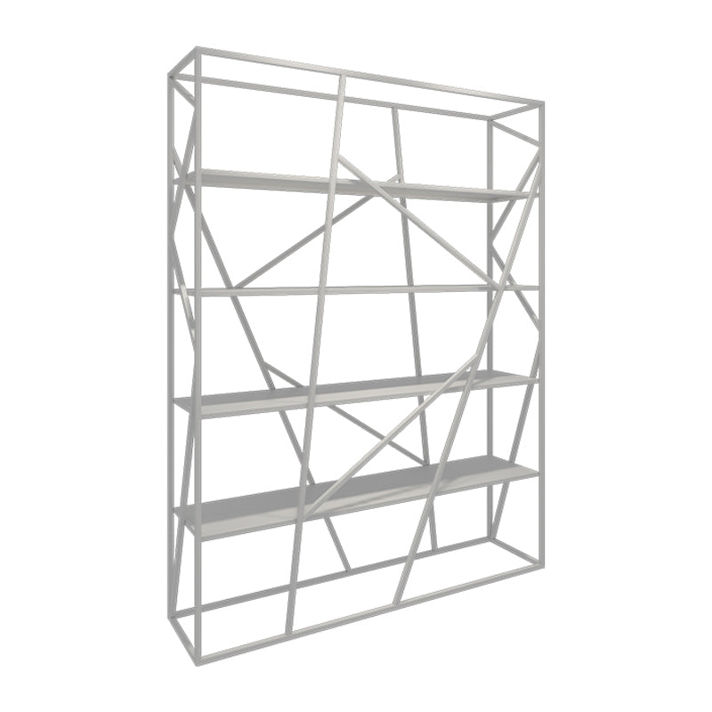 Open Metal Etagere Bookcase Contemporary Rectangular Shelf Bookcase