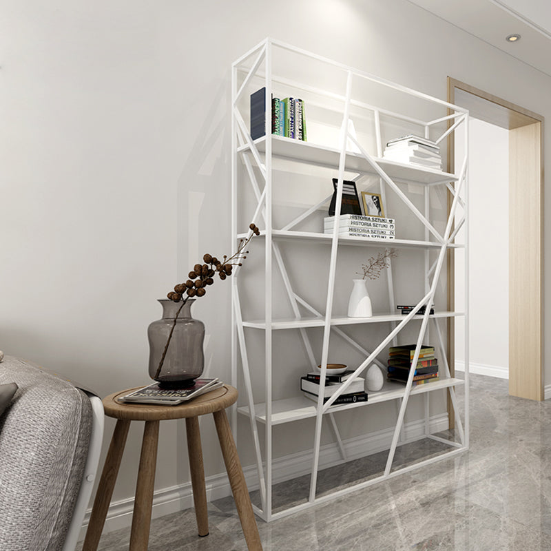 Open Metal Etagere Bookcase Contemporary Rectangular Shelf Bookcase