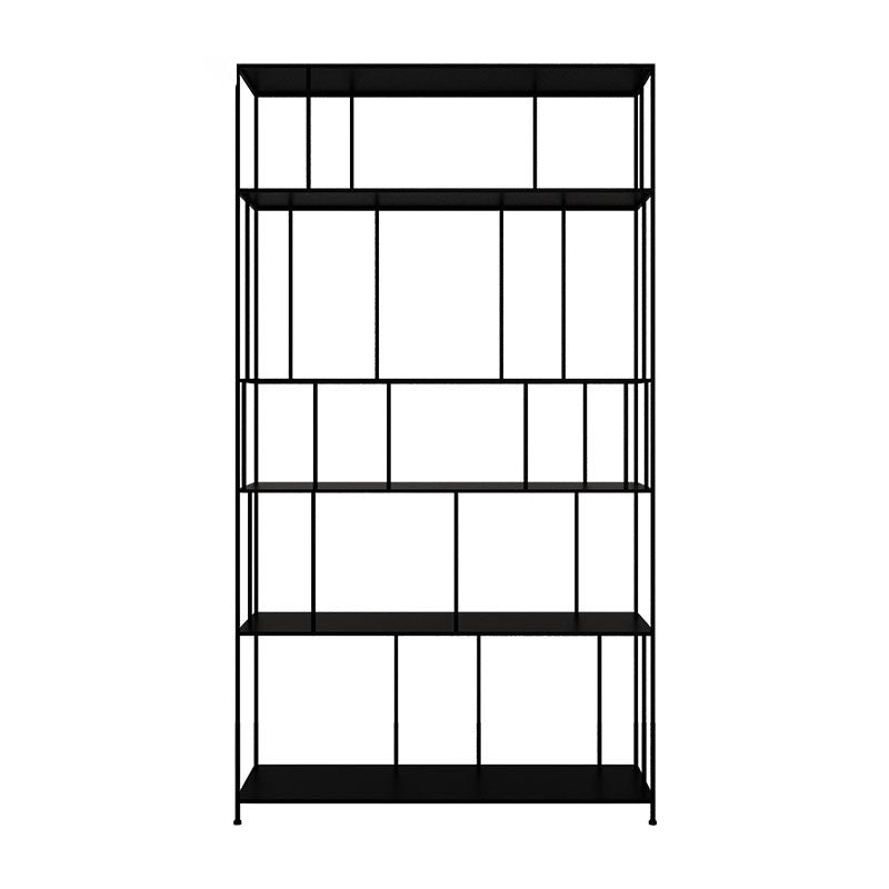 Open Metal Etagere Bookcase Modern Rectangular Shelf Bookcase