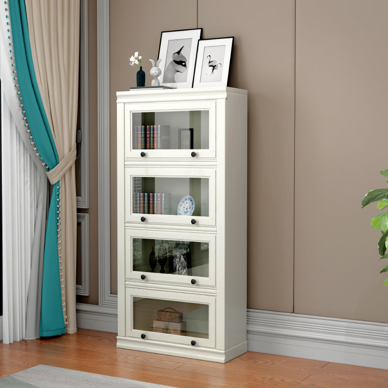 Wooden Barrister Bookcase Modern Closed Back Bookcase for Home Office