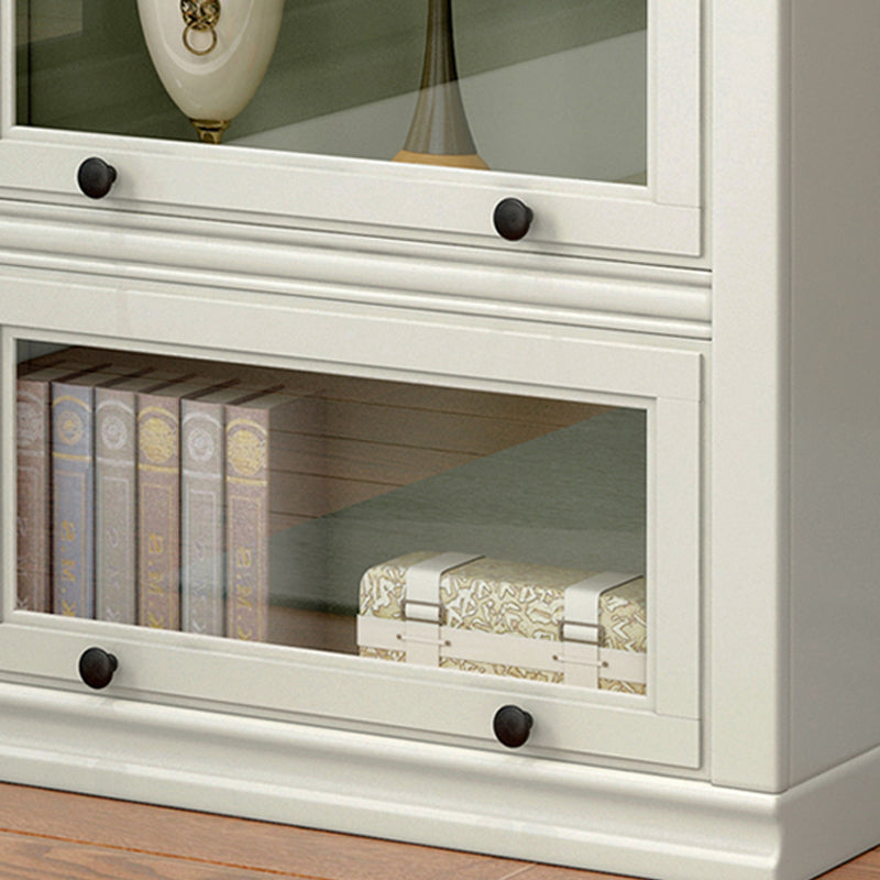 Wooden Barrister Bookcase Modern Closed Back Bookcase for Home Office