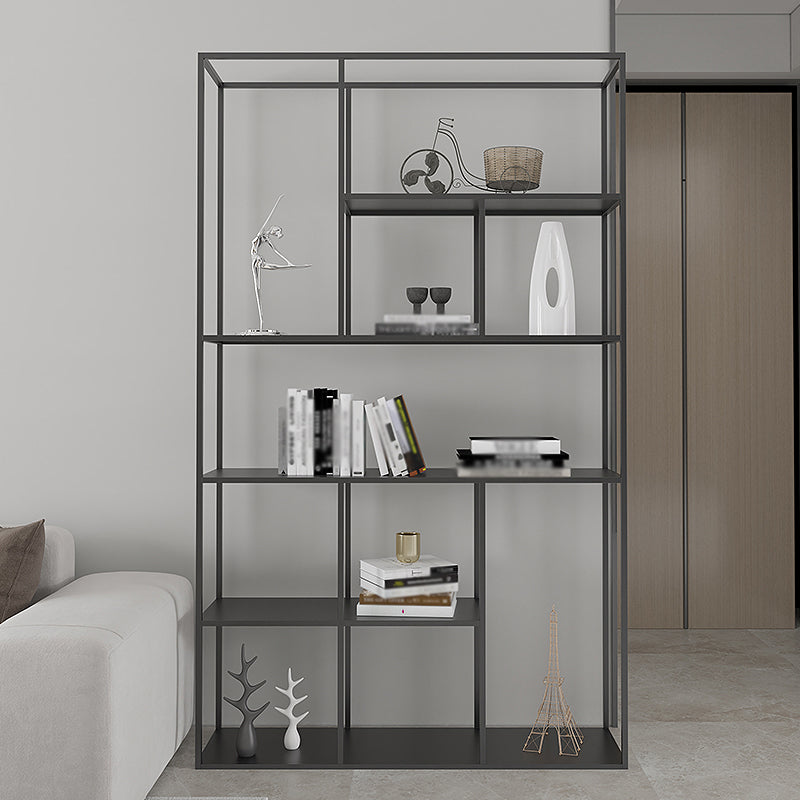 Minimalist Open Metal Etagere Bookcase with Rectangular Shelves Bookcase