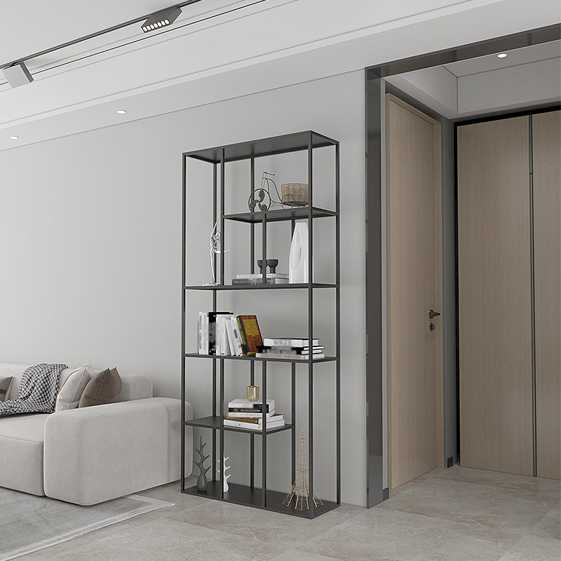 Minimalist Open Metal Etagere Bookcase with Rectangular Shelves Bookcase
