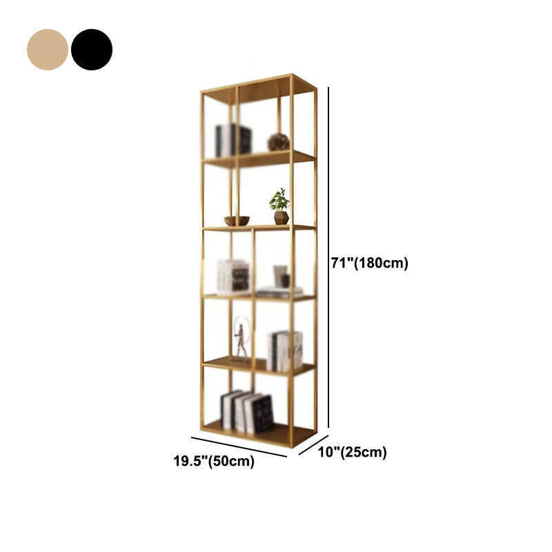 Modern Style Metal Bookshelf Open Shelf Bookcase for Study Room