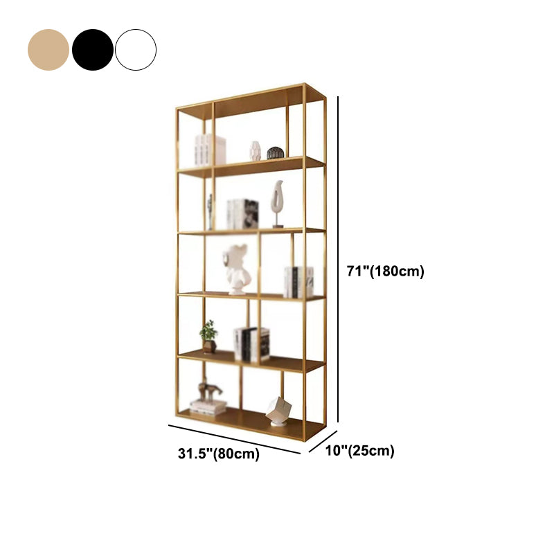 Modern Style Metal Bookshelf Open Shelf Bookcase for Study Room