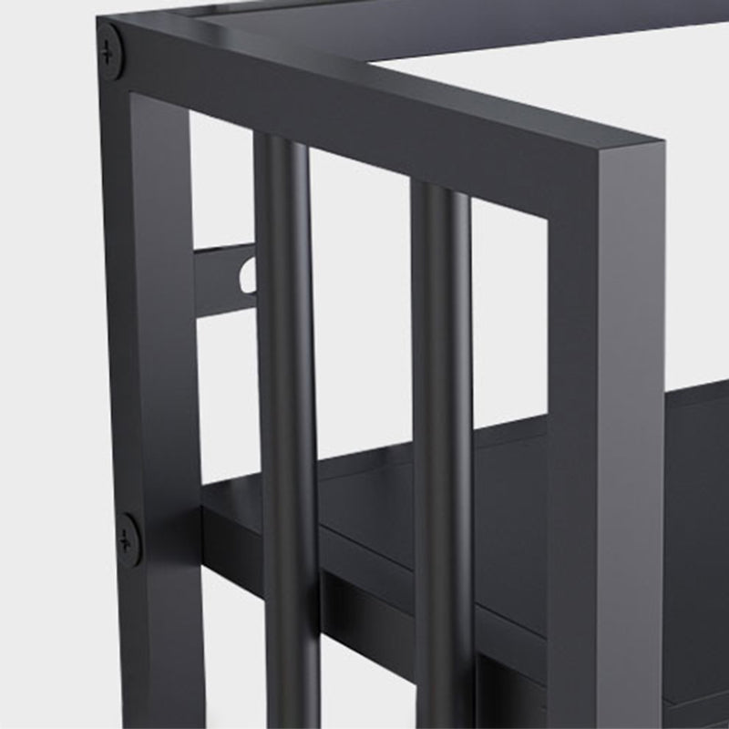 Industrial 5-Shelf Etagere Bookshelf Iron Open Shelf for Home Office