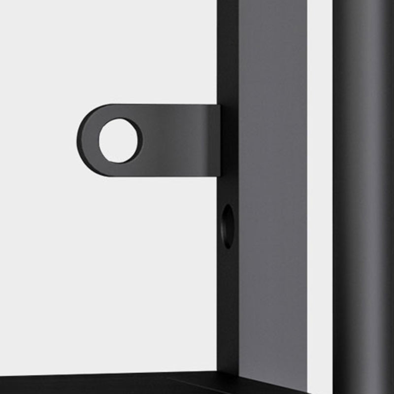 Industrial 5-Shelf Etagere Bookshelf Iron Open Shelf for Home Office