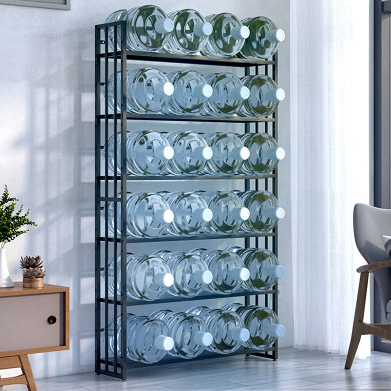 Industrial 5-Shelf Etagere Bookshelf Iron Open Shelf for Home Office