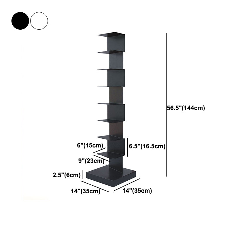 Moderne Edelstahl -Bücherregal vertikales Regalbuch für den Studienraum