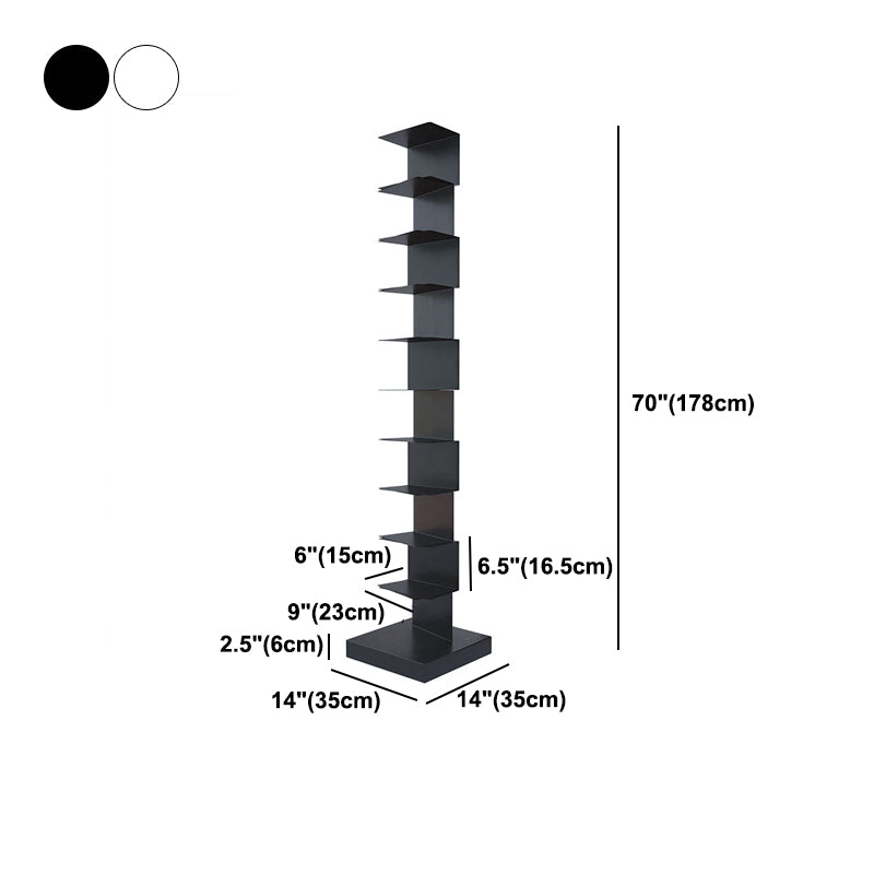 Moderne Edelstahl -Bücherregal vertikales Regalbuch für den Studienraum
