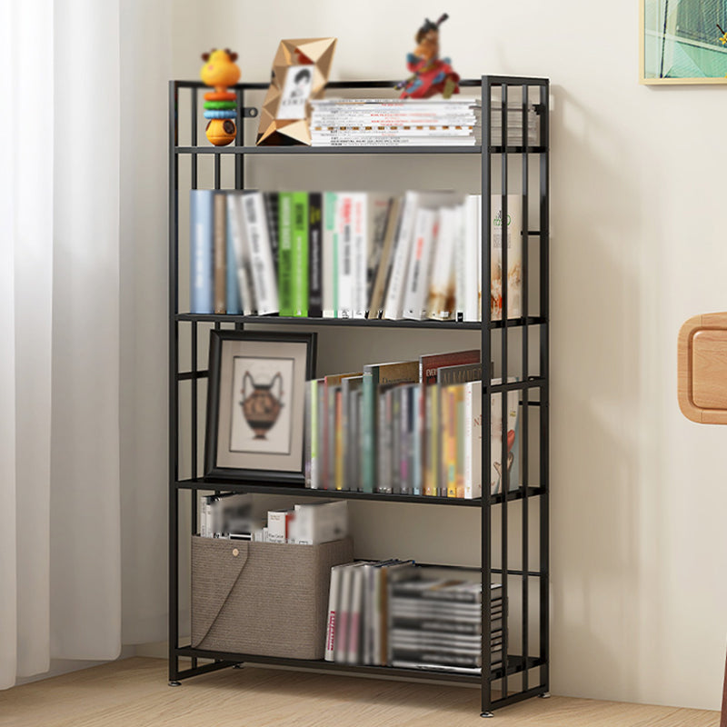 Modern Style Metal Bookshelf Vertical Open Shelf Bookcase for Study Room