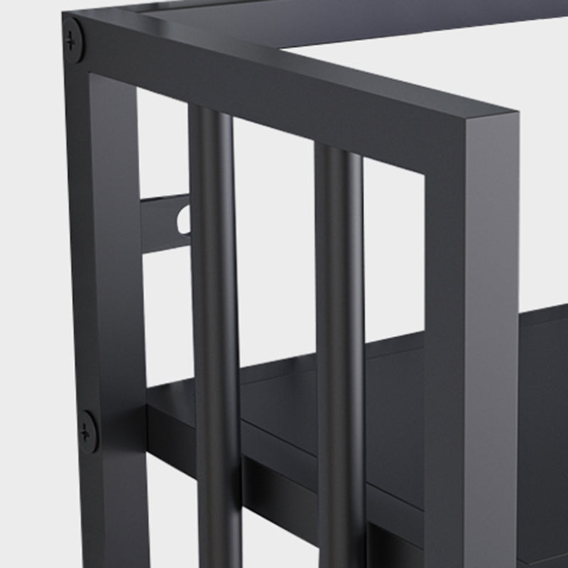 Modern Style Metal Bookshelf Vertical Open Shelf Bookcase for Study Room