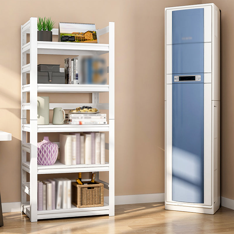 Modern Style Steel Bookshelf White Etagere Shelf Bookcase for Study Room