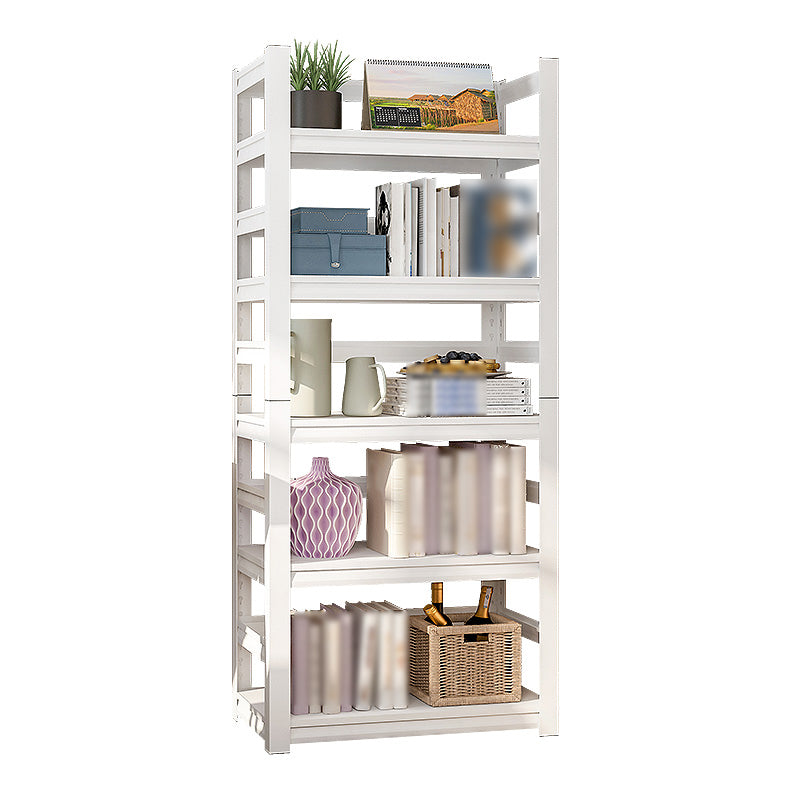 Modern Style Steel Bookshelf White Etagere Shelf Bookcase for Study Room
