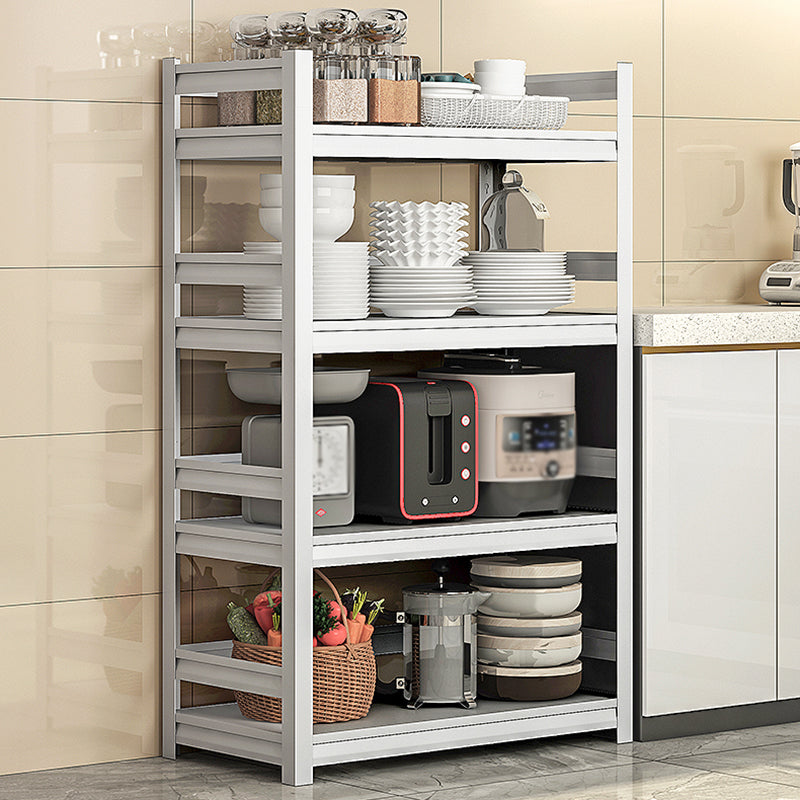 Modern Style Steel Bookshelf White Etagere Shelf Bookcase for Study Room