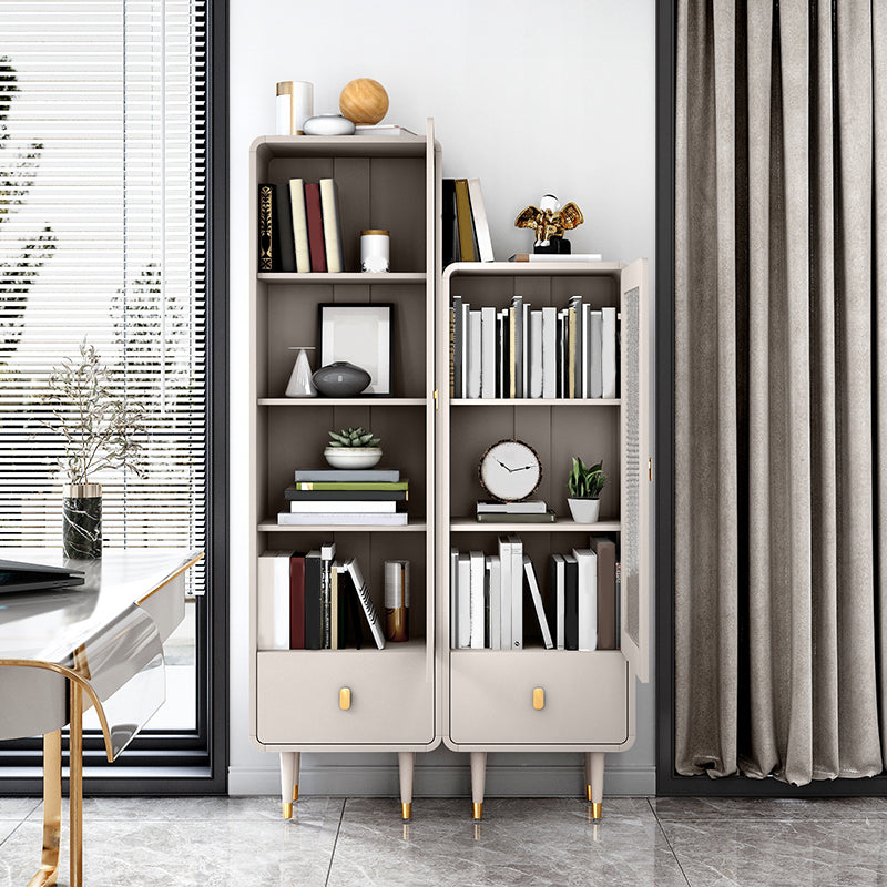 Modernes Standard -Bücherregal Back -Bücherregal mit Schubladen und Tür