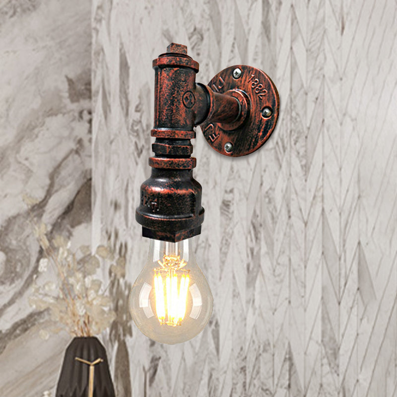 1 Éclair de murs de fer léger Éclairage industriel noir / argent vieilli en argent nu.