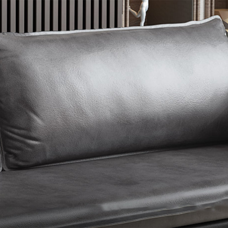 Faux Lederkissen Sofa 3-Sitzung 30,7 "Hochquadrat-Arm Loveseat