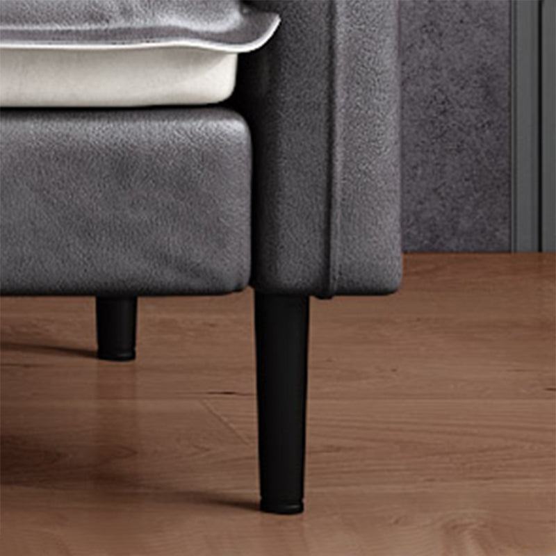 Faux Lederkissen Sofa 3-Sitzung 30,7 "Hochquadrat-Arm Loveseat