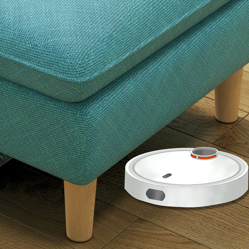 4-Seater Square Arm Sofa 92.1"/106.3" Wide Cushions Extra Long Slipcovered Sofa