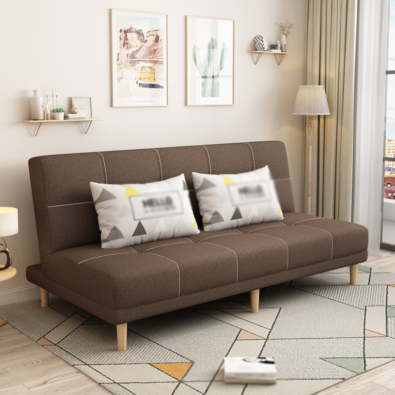 Armless Settee 27.55" W Modern Convertible Sleeper Sofa for Living Room