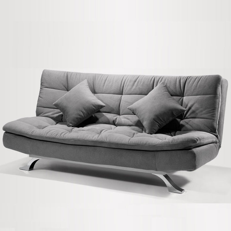 74.80" W √ó 33.46" D √ó 35.43" H Biscuit Back Velvet Armless Sofa with Foldable