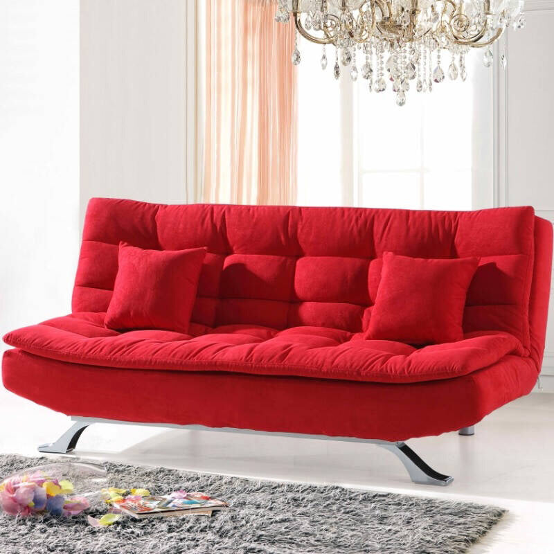74.80" W √ó 33.46" D √ó 35.43" H Biscuit Back Velvet Armless Sofa with Foldable