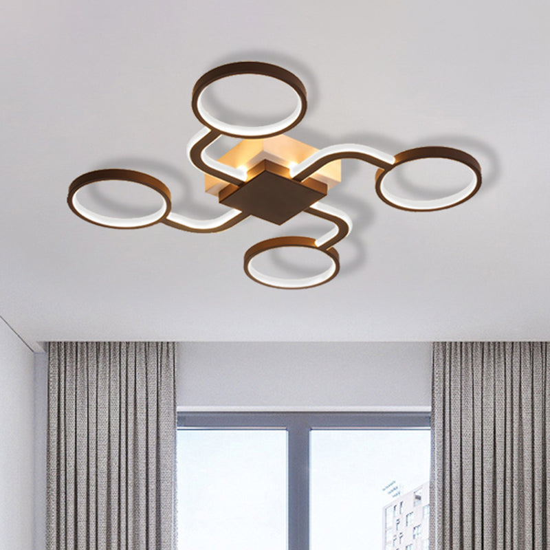 Sputnik Flush Plafond Light With Ring Obe