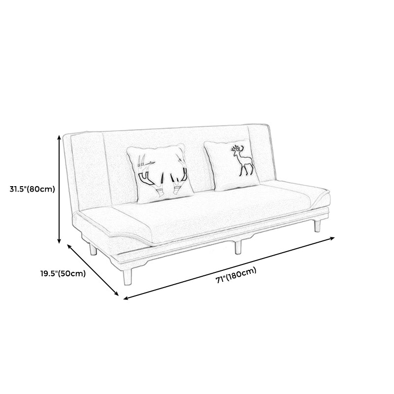 Moderner armloser Sofa mit Baumwollmischung 27,55 "W Cabrio Sleeper Sofa für Wohnzimmer