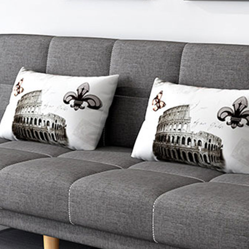 26.77" W Modern Armless Settee Convertible Sleeper Sofa for Living Room