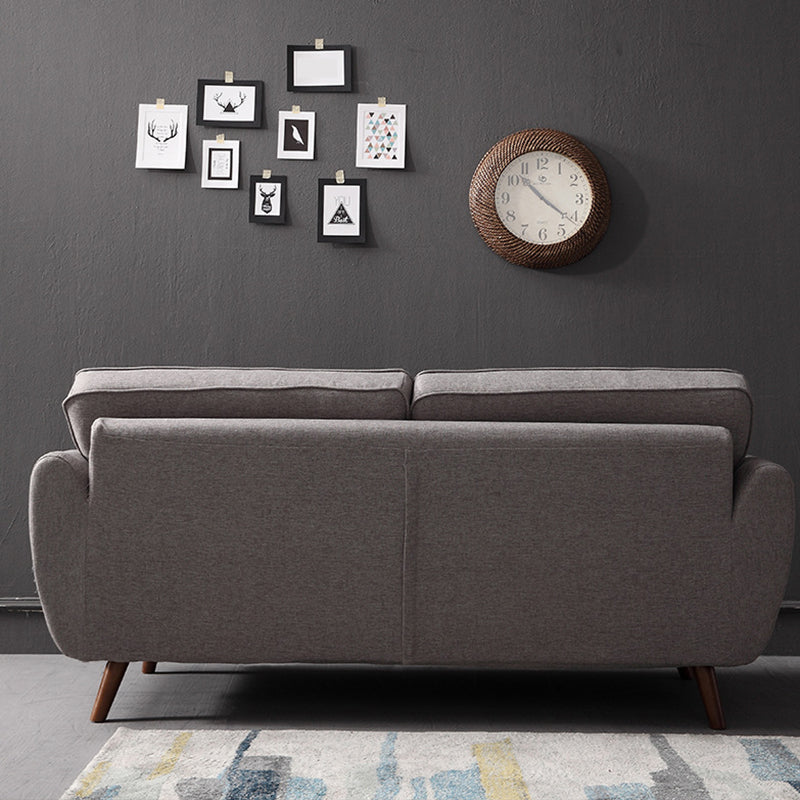 2/3 Seater Modernism Linen Standard Sofa Cushions Flared Arm Sofa