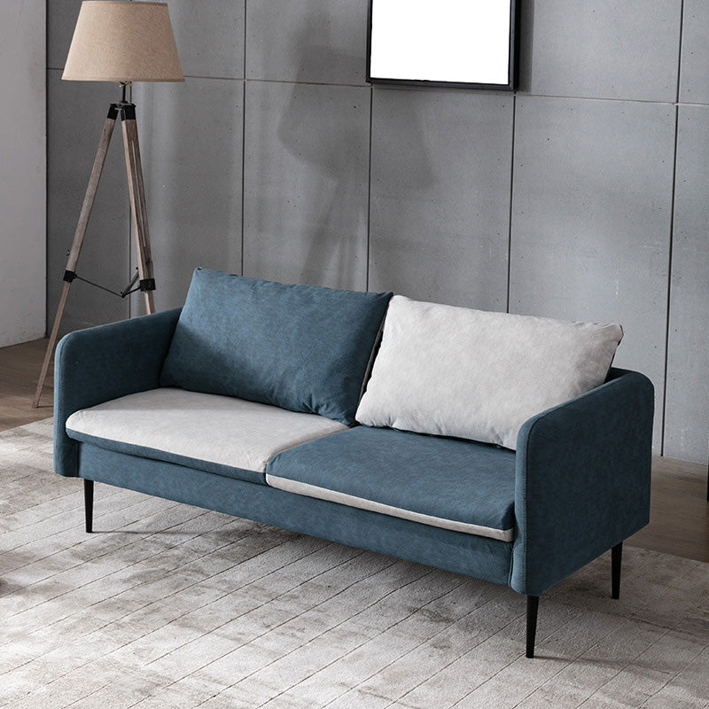Faux Leather Cushions Sofa 61.02"/66.93" Wide Square Arm Loveseat