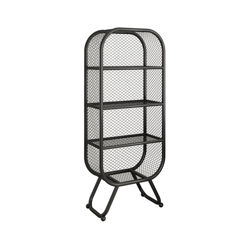 Closed Metal Bookcase Shelf Industrial Shelves for Study Room