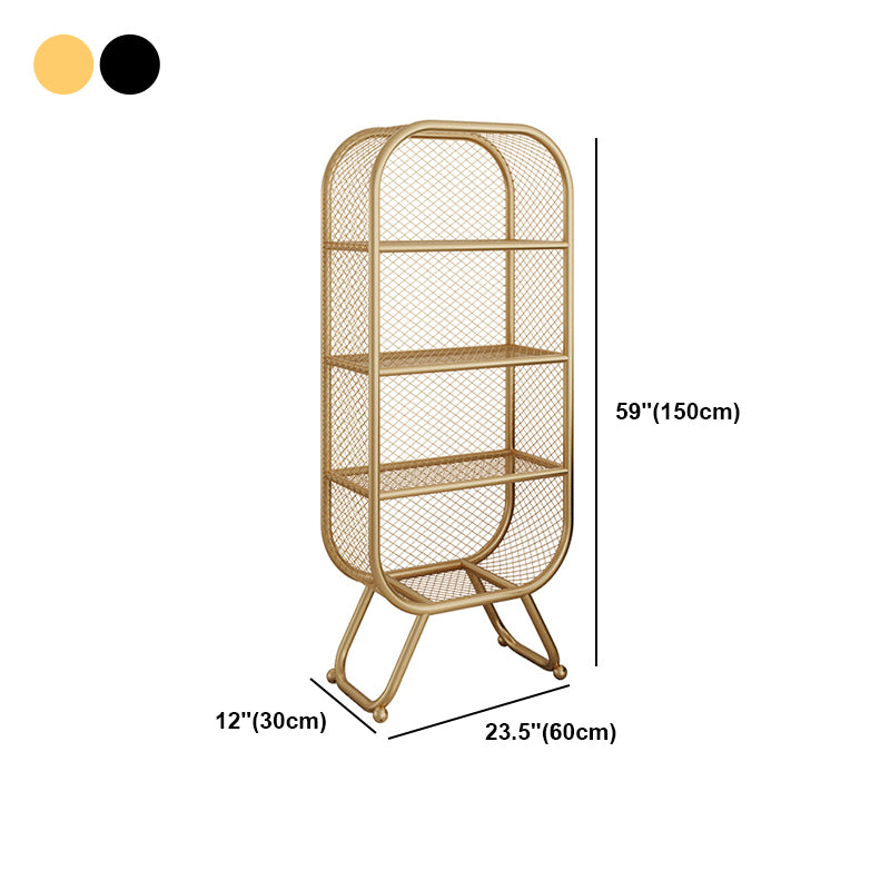 Closed Metal Bookcase Shelf Industrial Shelves for Study Room