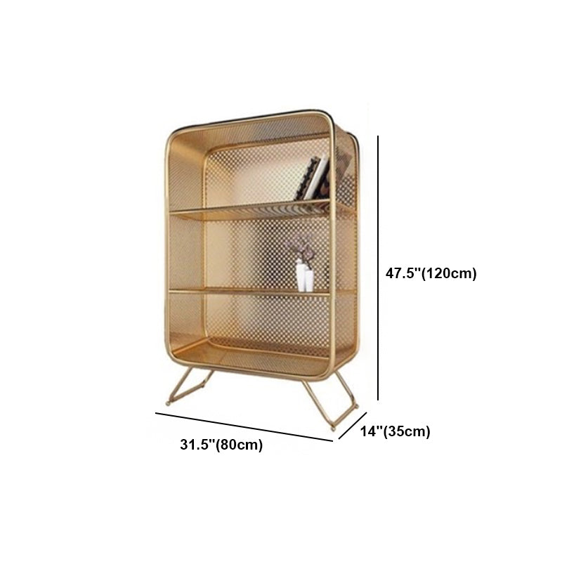 Industrial Metal Bookcase Shelf Closed Shelves for Study Room