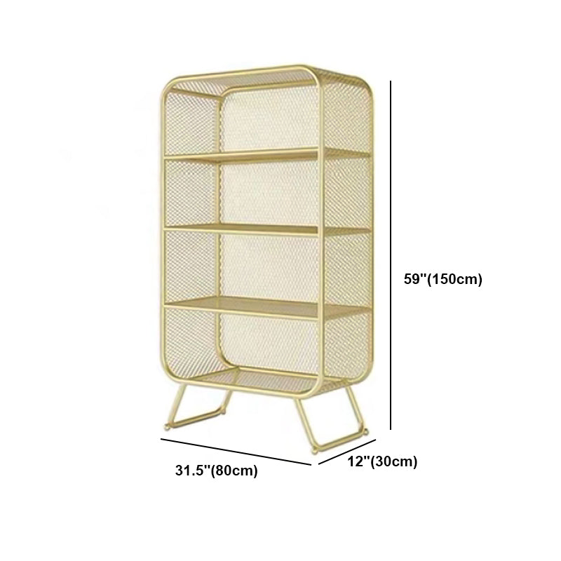 Industrial Metal Bookcase Shelf Closed Shelves for Study Room