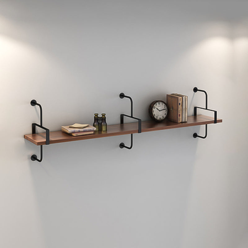 Wall Mounted Bookcase Shelf Industrial Rectangular Shelves for Study Room