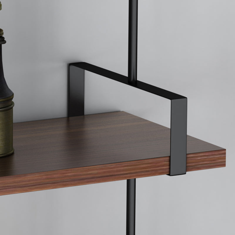 Wall Mounted Bookcase Shelf Industrial Rectangular Shelves for Study Room