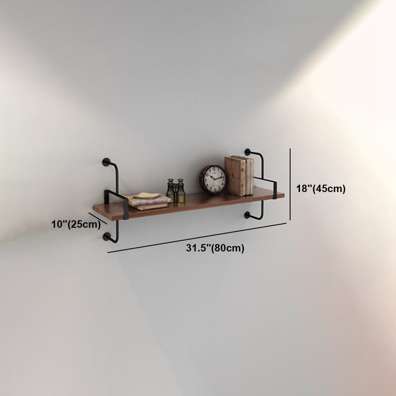 Wall Mounted Bookcase Shelf Industrial Rectangular Shelves for Study Room